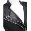 imageTanming Womens Faux Leather Moto Biker Short Coat JacketD Black16