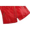 imageTanming Womens Faux Leather Moto Biker Short Coat JacketD Red16