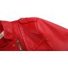 imageTanming Womens Faux Leather Moto Biker Short Coat JacketD Red16