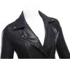 imageTanming Womens Faux Leather Moto Biker Short Coat JacketG Black6