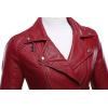 imageTanming Womens Faux Leather Moto Biker Short Coat JacketG Wine Red6