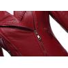imageTanming Womens Faux Leather Moto Biker Short Coat JacketG Wine Red6