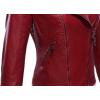 imageTanming Womens Faux Leather Moto Biker Short Coat JacketG Wine Red6