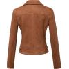 imageTanming Womens Faux Leather Moto Biker Short Coat JacketH Suedebrown