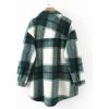 imageTanming Womens Flannel Plaid Shacket Wool Blend Button Down Shirt Fall Fashion JacketGreen