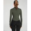 imageTanming Womens Full Zip Seamless Workout Jacket Running Yoga Slim Fit Track JacketArmy Green