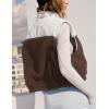 imageTanming Womens Fuzzy Sherpa Fleece Vest Lightweight Cozy Sleeveless Gilet Half Zip Pullover Waistcoat with PocketBrown