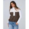 imageTanming Womens Fuzzy Sherpa Fleece Vest Lightweight Cozy Sleeveless Gilet Half Zip Pullover Waistcoat with PocketBrown