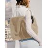 imageTanming Womens Fuzzy Sherpa Fleece Vest Lightweight Cozy Sleeveless Gilet Half Zip Pullover Waistcoat with PocketKhaki