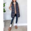 imageTanming Womens Long Puffer Vest Casual Sleeveless Puffy Jacket with Removable HoodBlack
