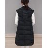 imageTanming Womens Long Puffer Vest Casual Sleeveless Puffy Jacket with Removable HoodBlack