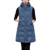 imageTanming Womens Long Puffer Vest Casual Sleeveless Puffy Jacket with Removable HoodBlue