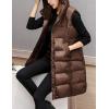 imageTanming Womens Long Puffer Vest Casual Sleeveless Puffy Jacket with Removable HoodBrown