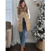 imageTanming Womens Long Puffer Vest Casual Sleeveless Puffy Jacket with Removable HoodKhaki