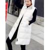 imageTanming Womens Long Puffer Vest Casual Sleeveless Puffy Jacket with Removable HoodWhite