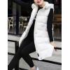 imageTanming Womens Long Puffer Vest Casual Sleeveless Puffy Jacket with Removable HoodWhite