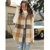 imageTanming Womens Plaid Vest Brushed Flannel Sleeveless Shacket Shirt Jacket with PocketsBrown