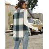 imageTanming Womens Plaid Vest Brushed Flannel Sleeveless Shacket Shirt Jacket with PocketsGreen