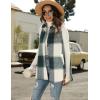 imageTanming Womens Plaid Vest Brushed Flannel Sleeveless Shacket Shirt Jacket with PocketsGreen