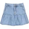 imageTanming Womens Pleated Jean Skirt Casual ALine Ruffle Y2K Mini Denim SkirtLight Blue