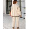 imageTanming Womens Sweater Sets 2 Piece Outfits Knitted Pullover Jumper and Wide Leg Pants TracksuitBeige