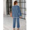 imageTanming Womens Sweater Sets 2 Piece Outfits Knitted Pullover Jumper and Wide Leg Pants TracksuitBlue