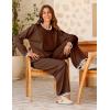 imageTanming Womens Sweater Sets 2 Piece Outfits Knitted Pullover Jumper and Wide Leg Pants TracksuitDark Brown