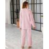 imageTanming Womens Sweater Sets 2 Piece Outfits Knitted Pullover Jumper and Wide Leg Pants TracksuitPink