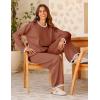 imageTanming Womens Sweater Sets 2 Piece Outfits Knitted Pullover Jumper and Wide Leg Pants TracksuitRust