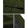 imageTanming Womens Warm Double Breasted Wool Pea Coat Trench Coat Jacket with HoodArmy Green