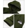 imageTanming Womens Warm Double Breasted Wool Pea Coat Trench Coat Jacket with HoodArmy Green