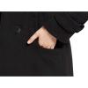 imageTanming Womens Warm Double Breasted Wool Pea Coat Trench Coat Jacket with HoodBlack