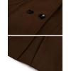 imageTanming Womens Warm Double Breasted Wool Pea Coat Trench Coat Jacket with HoodBrown