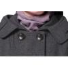imageTanming Womens Warm Double Breasted Wool Pea Coat Trench Coat Jacket with HoodGrey