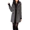 imageTanming Womens Warm Double Breasted Wool Pea Coat Trench Coat Jacket with HoodGrey