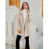 imageTanming Womens Winter Double Breasted Coat Black Wool Peacoat Long Sleeve Trench CoatBeige