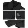 imageTanming Womens Winter Double Breasted Coat Black Wool Peacoat Long Sleeve Trench CoatBlack