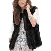 imageTanming Womens Fashion Autumn and Winter Warm Short Faux Fur VestsBlack