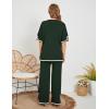 imageTanming Sweater Sets Women 2 Piece Lounge Sets Short Sleeve Knit Pullover Tops Wide Leg PantsArmy Green