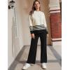 imageTanming Womens Lounge Sets 2 Piece Outfits Knitted Pullover Sweater Tops Wide Leg Pants TracksuitBlack
