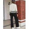 imageTanming Womens Lounge Sets 2 Piece Outfits Knitted Pullover Sweater Tops Wide Leg Pants TracksuitBlack