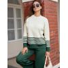 imageTanming Womens Lounge Sets 2 Piece Outfits Knitted Pullover Sweater Tops Wide Leg Pants TracksuitGreen