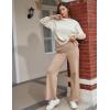 imageTanming Womens Lounge Sets 2 Piece Outfits Knitted Pullover Sweater Tops Wide Leg Pants TracksuitLight Khaki