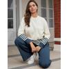 imageTanming Womens Lounge Sets 2 Piece Outfits Knitted Pullover Sweater Tops Wide Leg Pants TracksuitNavy