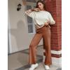 imageTanming Womens Lounge Sets 2 Piece Outfits Knitted Pullover Sweater Tops Wide Leg Pants TracksuitRust