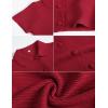 imageTanming Womens Cardigan Sweaters Soft Chunky Knit Top Short Sleeve Button Loose Outerwear SweaterRed