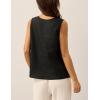 imageTanming Womens Cotton Linen Suit Vest Summer Casual Sleeveless Button Down Tank Tops Fashion Work WaistcoatBlack