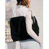 imageTanming Womens Fuzzy Sherpa Fleece Vest Lightweight Cozy Sleeveless Gilet Half Zip Pullover Waistcoat with PocketBlack