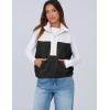 imageTanming Womens Fuzzy Sherpa Fleece Vest Lightweight Cozy Sleeveless Gilet Half Zip Pullover Waistcoat with PocketBlack
