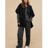 imageTanming Womens Open Front Cardigan Sweaters Casual Short Sleeve Knit Sweater Cape Wrap Outerwear CoatsBlack